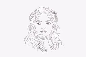 create custom line art drawings from your photos or idea