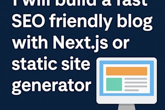 build a fast SEO friendly blog with nextjs or static site generator