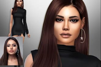 create sims 4 cc, custom outfits hair, skin character design mods custom content