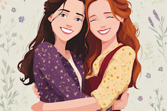 design a friendship portrait and family portrait