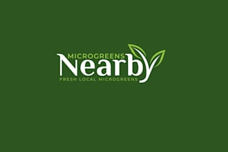 design creative micro greens farm logo