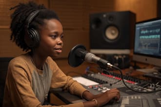 record a broadcast quality neutral african voice over