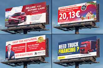design digital billboard, signage and roll up banner design