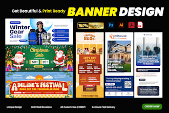 design digital billboard, signage and roll up banner design