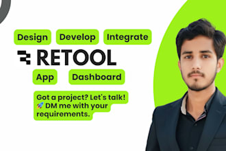 be your retool custom app developer for business dashboard and internal tools