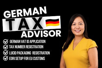 register for german vat id, tax number, oss, ioss, eori and lucid registration