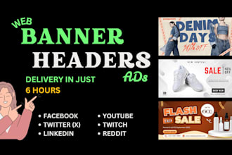 make professional website banner,slider,ad banner
