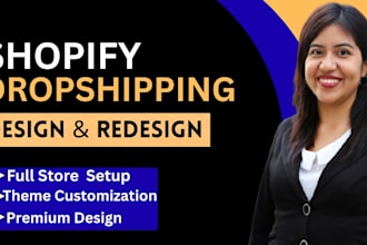 create a one product shopify store, dropshipping store