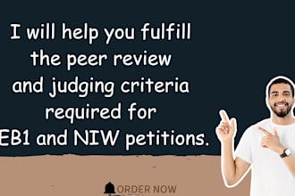 help you fulfill the judging criteria for your eb 1 eb 2 and niw petition