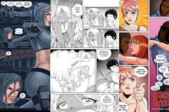do graphic novel superhero webtoon cover manhwa panel, mangaka webtoon panel