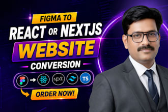 convert figma to react or figma to nextjs website