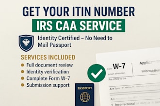help you to get an itin as an irs caa