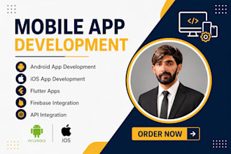 develop android, ios, flutter mobile app with firebase