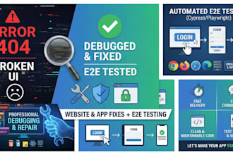 fix website bugs, debug errors for reliable performance