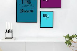 design modern motivational typography wall art posters