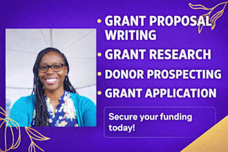 write winning grant proposals and provide grant research