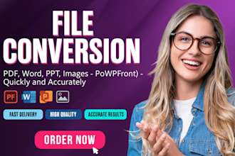 professionally convert PDF, word, powerpoint and image files