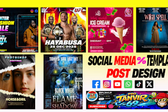 create social media post and creative facebook ad desing