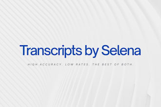 provide english transcription and proofreading
