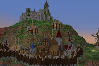 build a big structure in minecraft 50x50