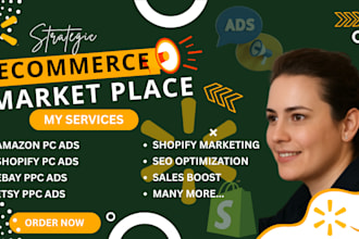 manage walmart, shopify, amazon, etsy, ebay PPC ads to boost sales