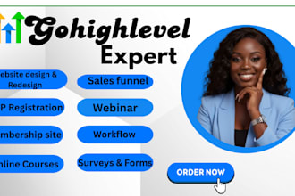 setup your gohighlevel courses, automations, funnels, app, workflows