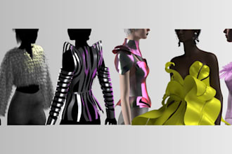 make any 3d clothes, realistic renders and turntables