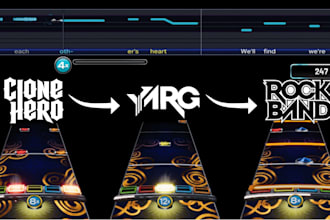 chart any song for clone hero rock band yarg