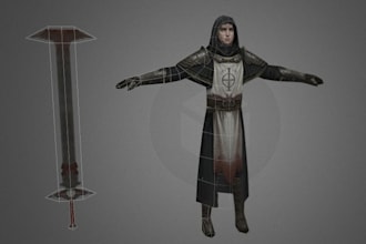 make low poly 3d character models in 90s retro ps1 style