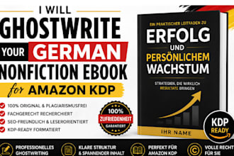 ghostwrite your german nonfiction ebook for amazon kdp