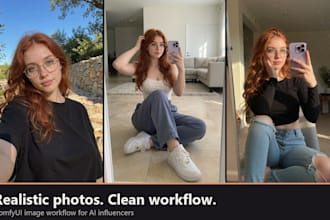 build a comfyui image workflow for realistic ai influencer photos