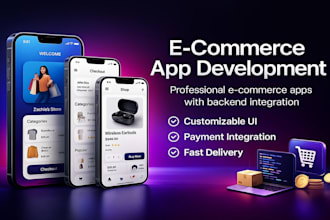 develop a flutter ecommerce app with admin panel firebase for android and ios