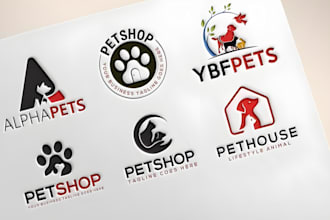 do custom, mascot, hand drawn, pet, dog, cartoon character and animal logo