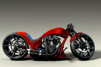 craft 3d motorcycle, show bike model, minimalist bodywork, hubless wheel, gta v