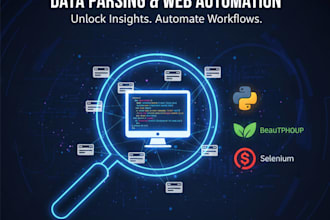 provide professional data parsing, web scraping