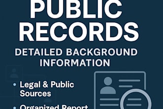 search public records, background information, online investigations
