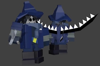 create quality roblox 3d models props ugc items game assets in blender