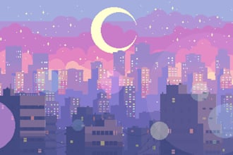 create a pixel art background