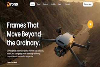 design squarespace videography website drone aerial photography website