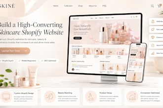 build skincare shopify website skincare cosmetic website skincare beauty website