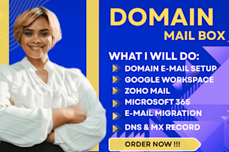 configure domain email, google workspace, microsoft 365 and zoho mail