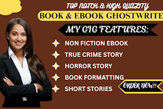 ghostwrite true crime horror crime story crime documentary book formatting