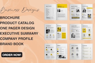digital brochure design one pager product catalog one pager executive summary