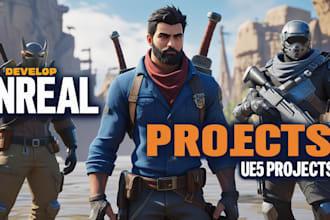 develop unreal engine games ue5, ar VR solutions, create 3d environments assets