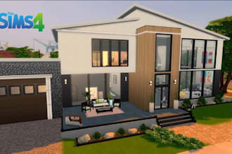 build your dream house or building in sims 4 with custom cc, mods and interiors