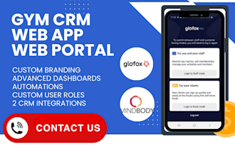 build web app web portal for gym fitness crm glofox mindbody gymdesk trainerize