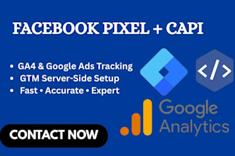 setup facebook pixel conversion API capi, ga4 and google ads tracking with GTM