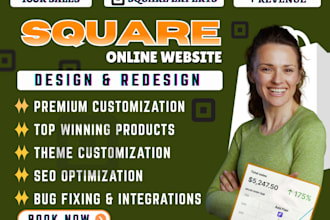 build and rebrand square online website, square website, square online promotion