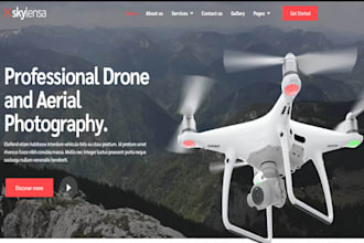 design wix drone photography website uav photography aerial photography website