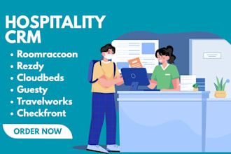 setup hospitality CRM roomraccoon rezdy cloudbeds guesty travelworks checkfront